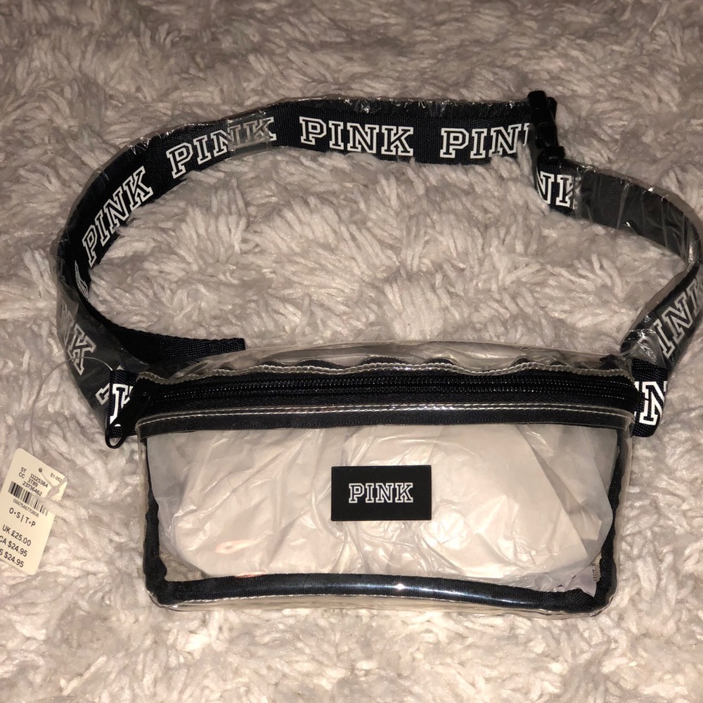 NWT VS PINK CLEAR FANNY PACK
